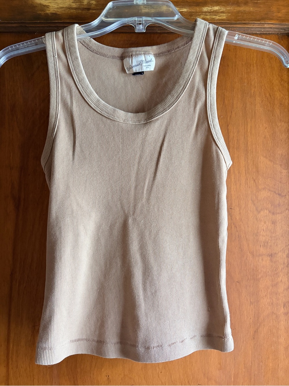 Universal Thread Ribbed Tank Top in Tan